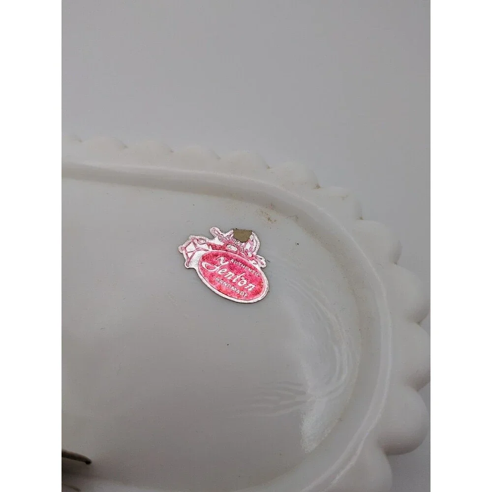 Fenton Milk Glass Hobnail Sugar/ Creamer With Tray And Tags‎